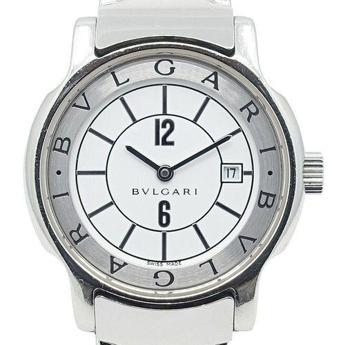 Bvlgari Watch Solotempo White Dial 27 Quartz SS Stainless Steel