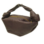 Bottega Veneta Double Knot Mini Handbag Top Handle Lambskin Gray