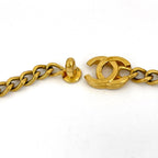 Chanel CC Logo Chain Necklace Turnlock Gold Plated — view 3