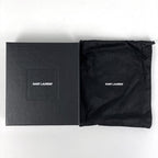 Saint Laurent Paris Logo Card Case Business Holder Leather Black — view 8
