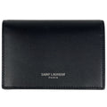 Saint Laurent Paris Logo Card Case Business Holder Leather Black