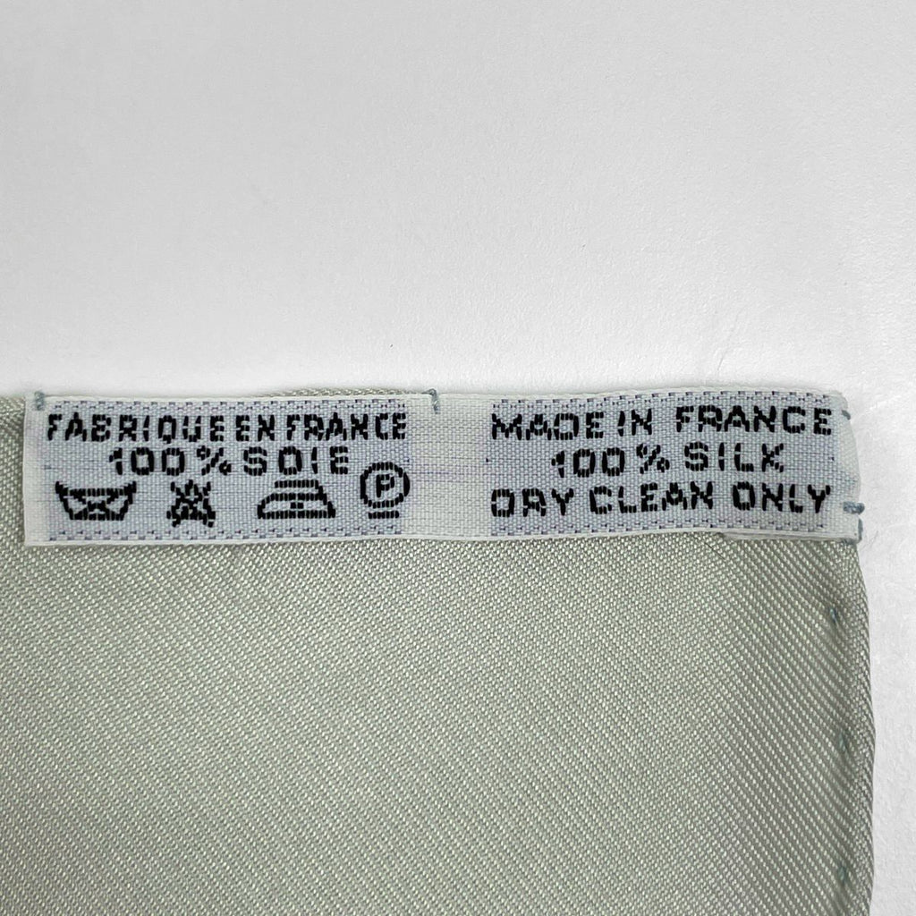 Hermes Carre 90 Sichuan Scarf Silk Light Gray Multicolor — view 2