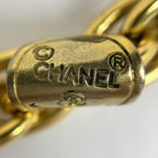 Chanel CC Logo Rhinestone Necklace Gold Plated — view 6