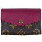 Louis Vuitton Multicult Sarah Card Case Monogram Brown Fuchsia