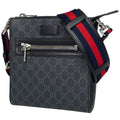 Gucci Small Messenger Bag Sherry Line Web GG Supreme Black