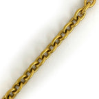 Chanel CC Logo Color Stone Necklace Gold Plated Green — view 4
