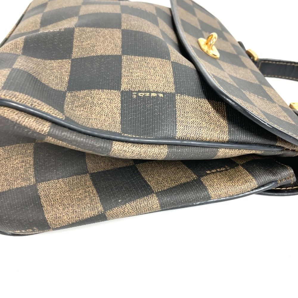 Fendi Handbag Pecan Logo Leather Brown — view 7
