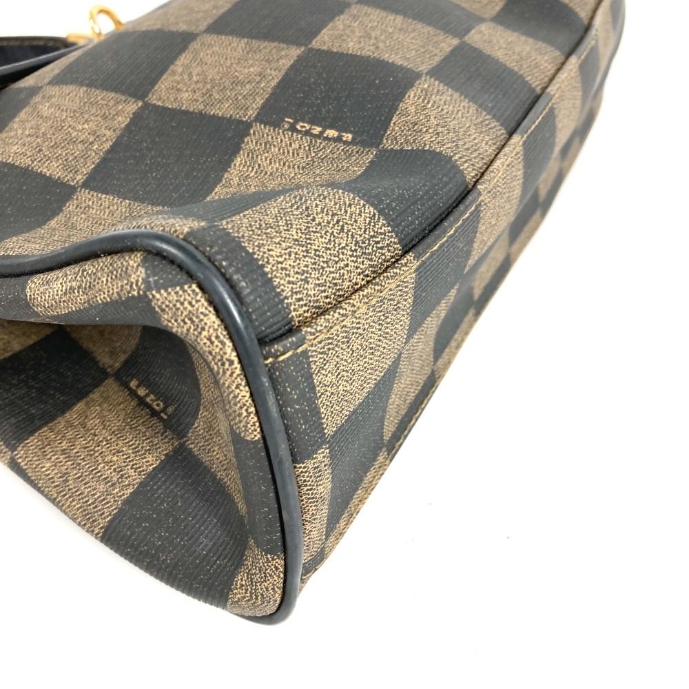 Fendi Handbag Pecan Logo Leather Brown — view 4