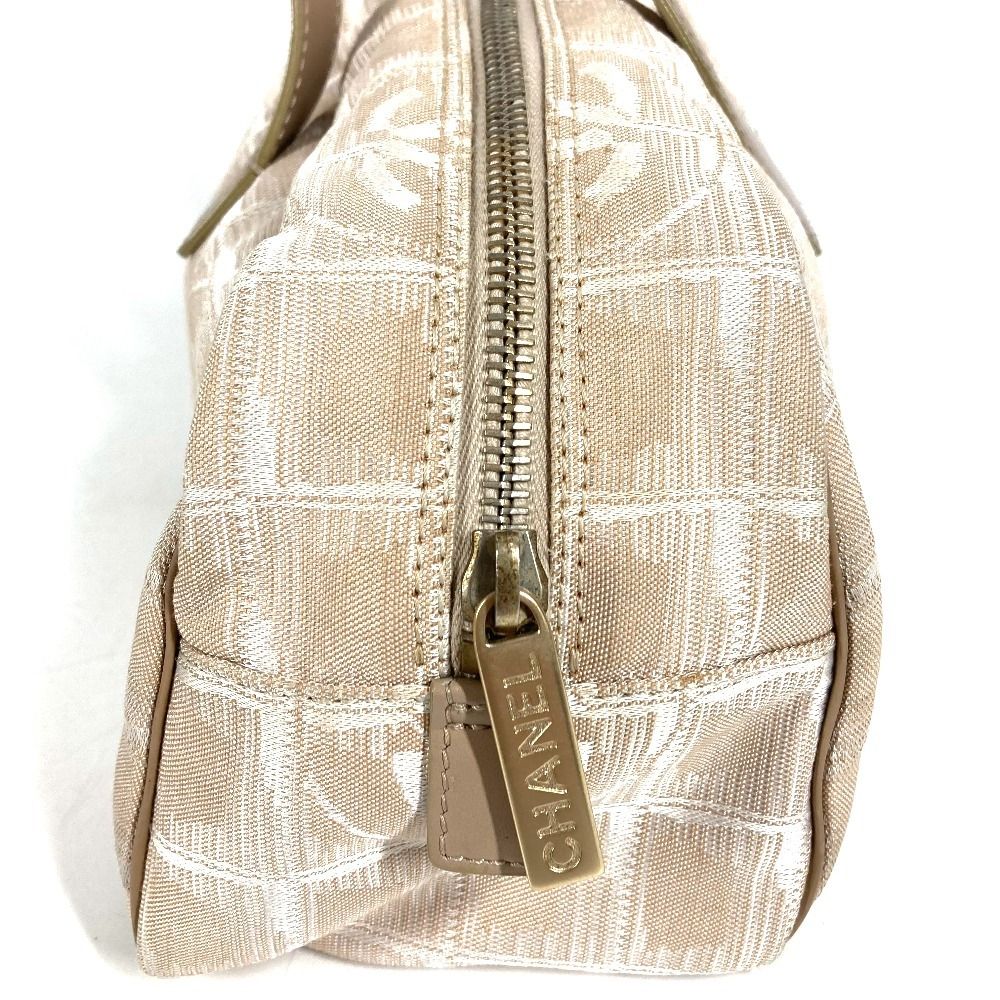 Chanel Boston Bag New Travel Line Leather Nylon Beige — view 3