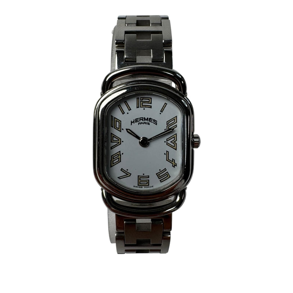 Hermes Watch Rallye White Dial SS Quartz — view 2