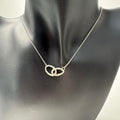 Tiffany & Co Double le Plage Necklace 925 Sterling Silver