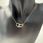 Tiffany & Co Double le Plage Necklace 925 Sterling Silver