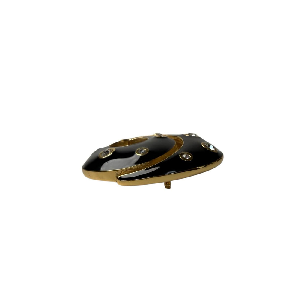 Dior Vintage Brooch Black Spiral — view 4
