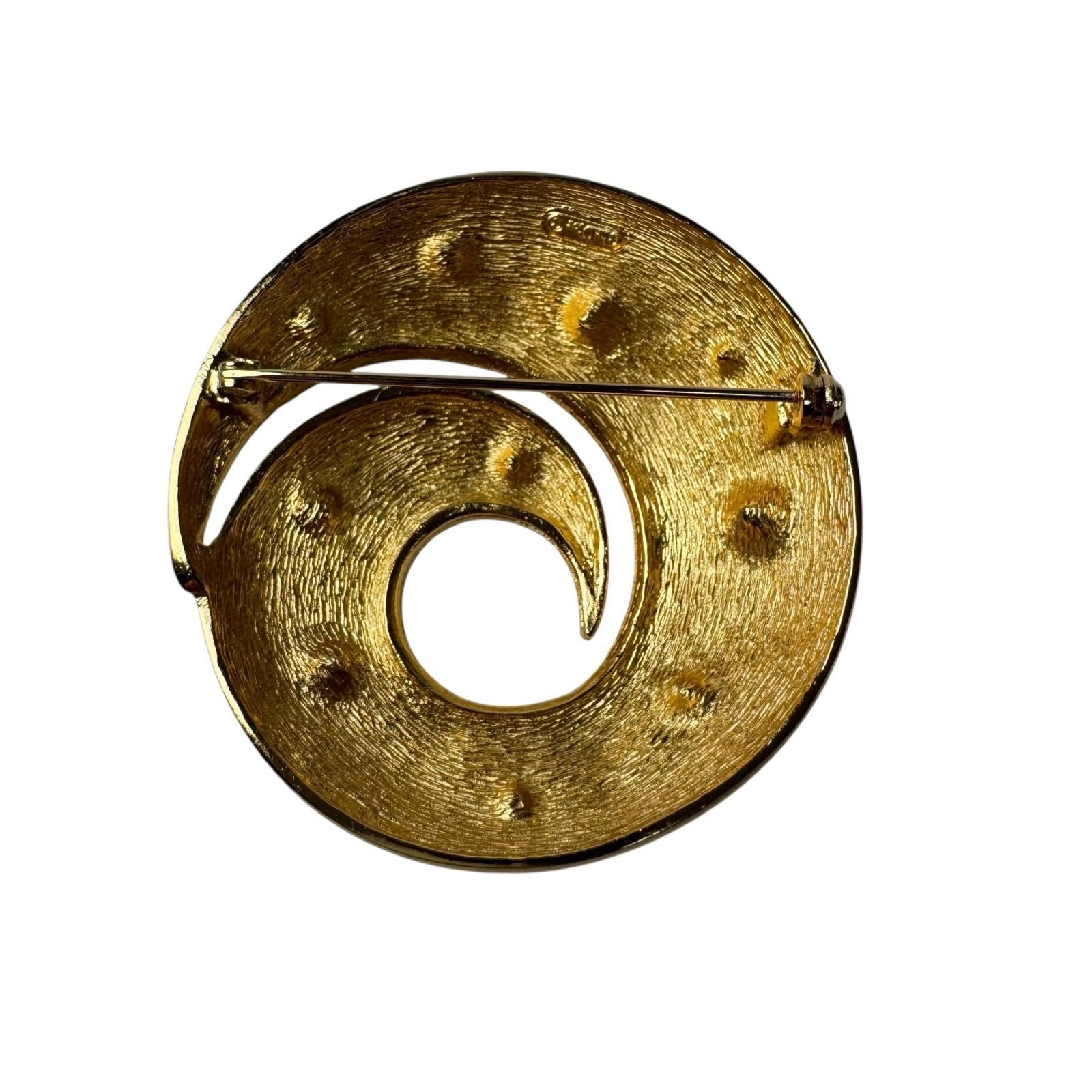 Dior Vintage Brooch Black Spiral — view 6