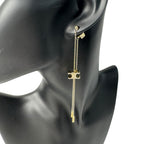 Celine Triomphe Long Chain Earrings