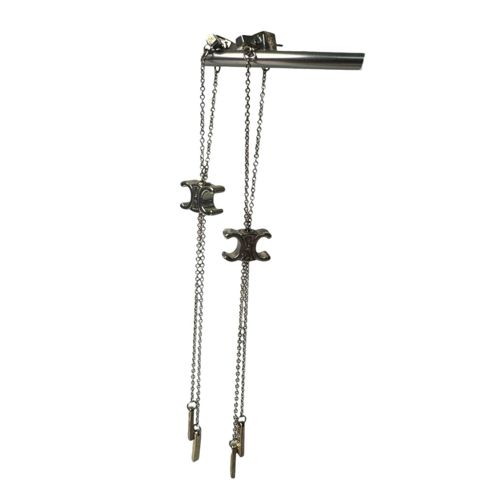 Celine Triomphe Long Chain Earrings — view 4