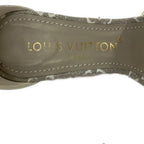 Louis Vuitton Sandals 36 Silhouette Line Gray Ivory Monogram Leather — view 5