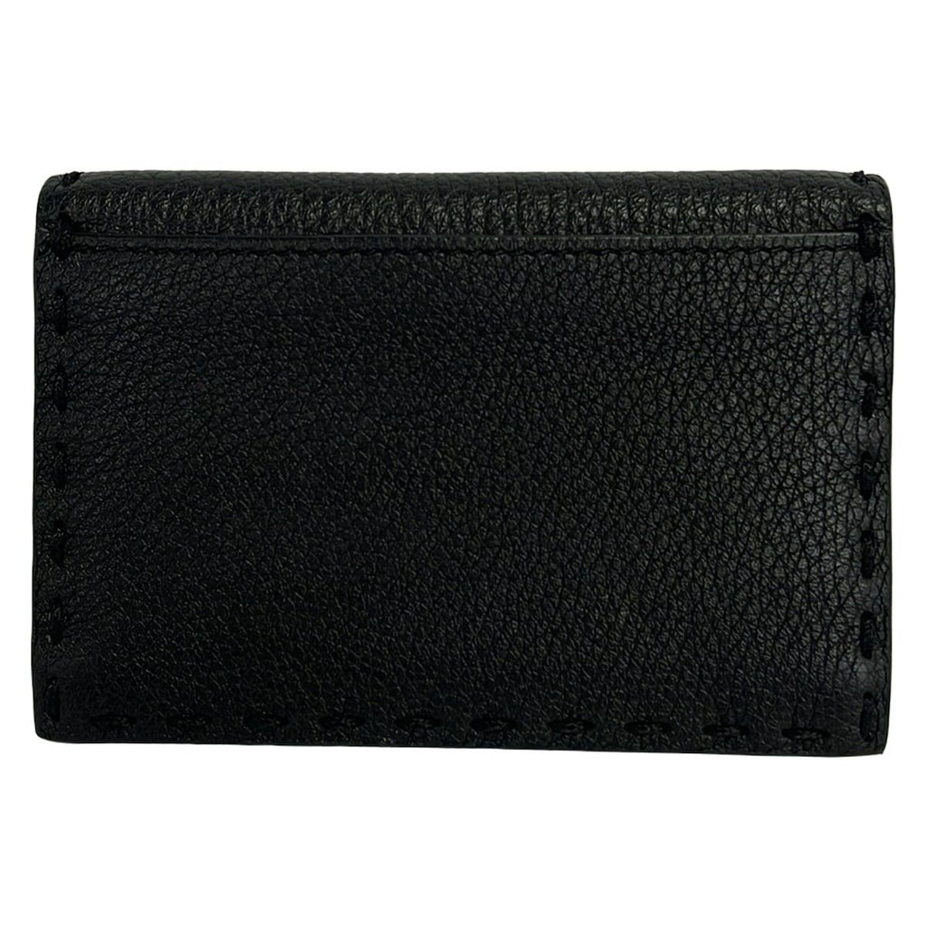 Fendi Business Card Holder Black Leather — view 2
