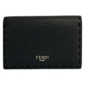 Fendi Business Card Holder Black Leather