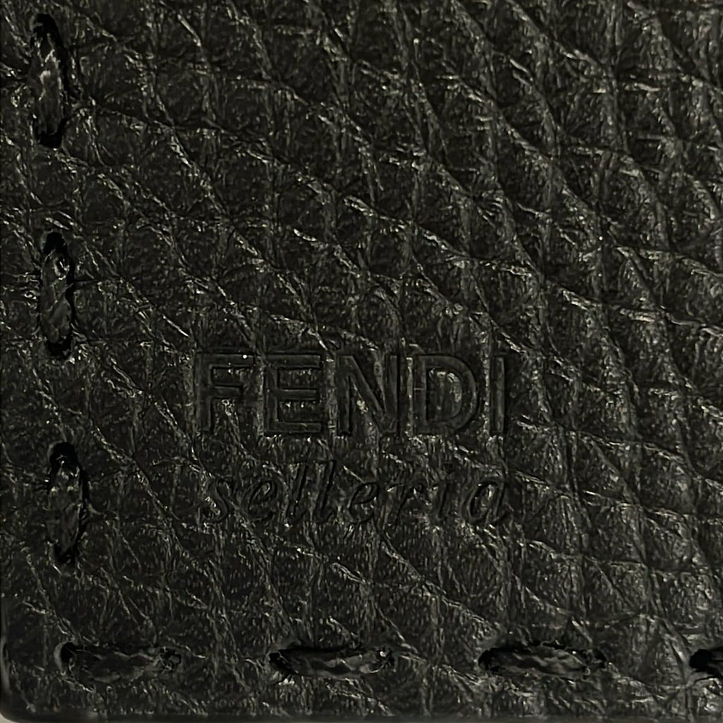 Fendi Business Card Holder Black Leather — view 4