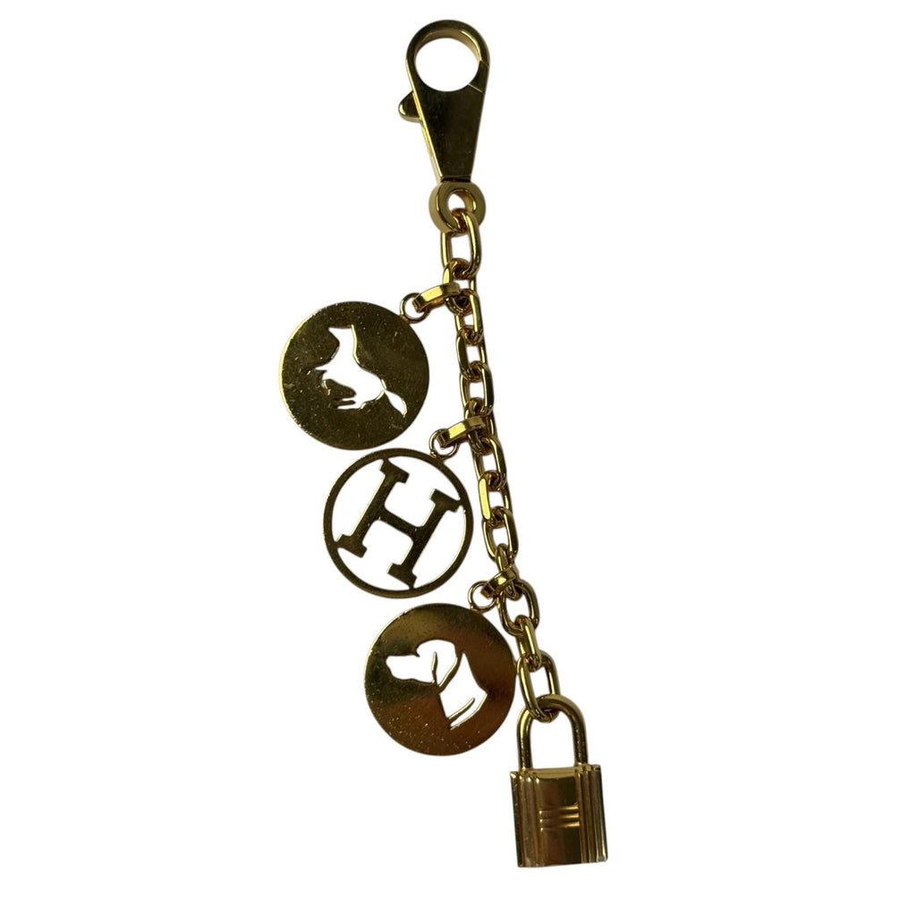 Hermes Amulet 4 Bulllock Bag Charm GD Gold