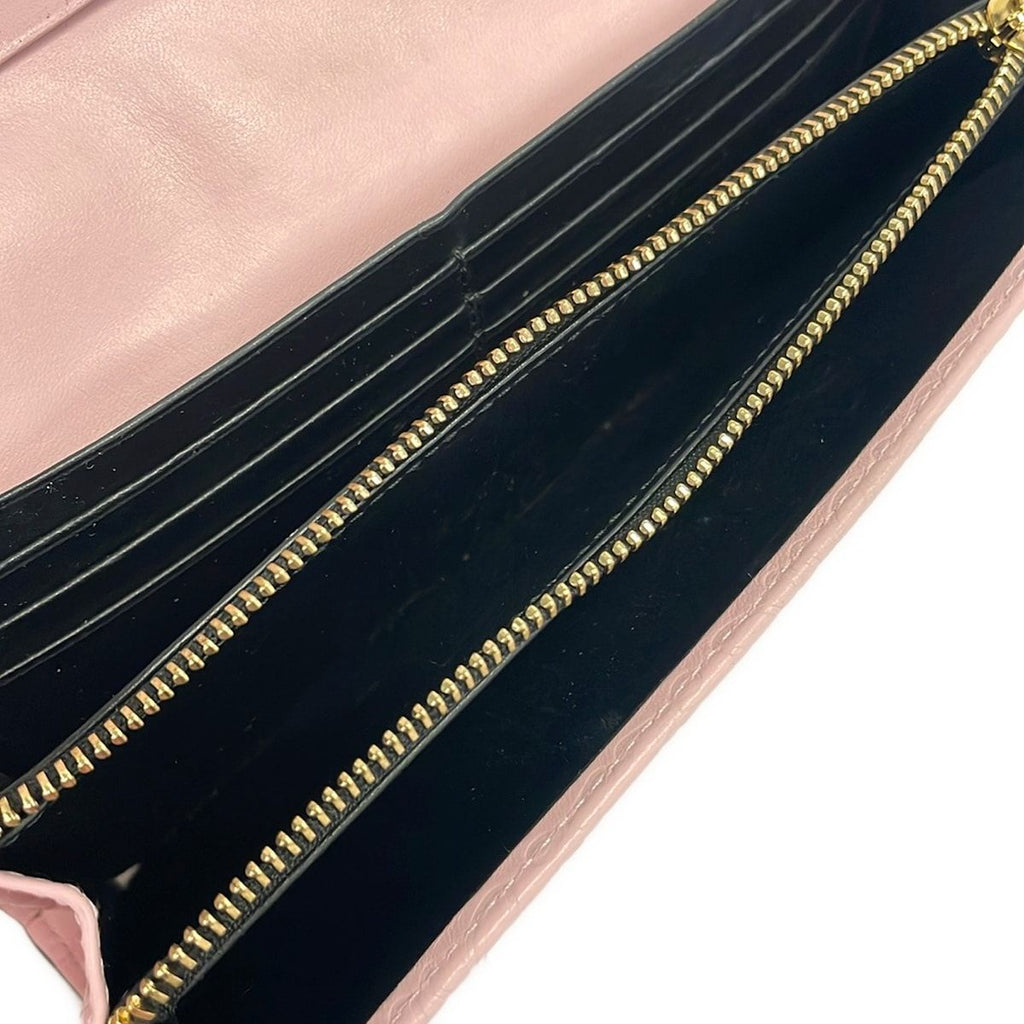 Loewe Wallet Repeat Anagram Continental Pink Embossed Leather — view 5