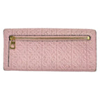 Loewe Wallet Repeat Anagram Continental Pink Embossed Leather — view 2