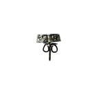Gucci Single Studded Earrings Double Logo Silver — view 3