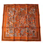 Hermes Carre 55 Flower Blooming Fabric Silk Scarf Bandana