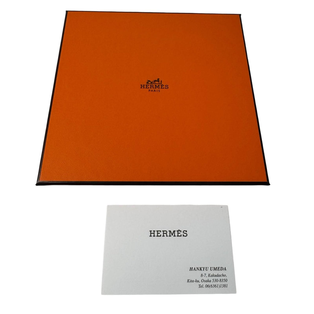 Hermes Carre 45 Blue Mors Et Gourmettes Vichy Scarf — view 6