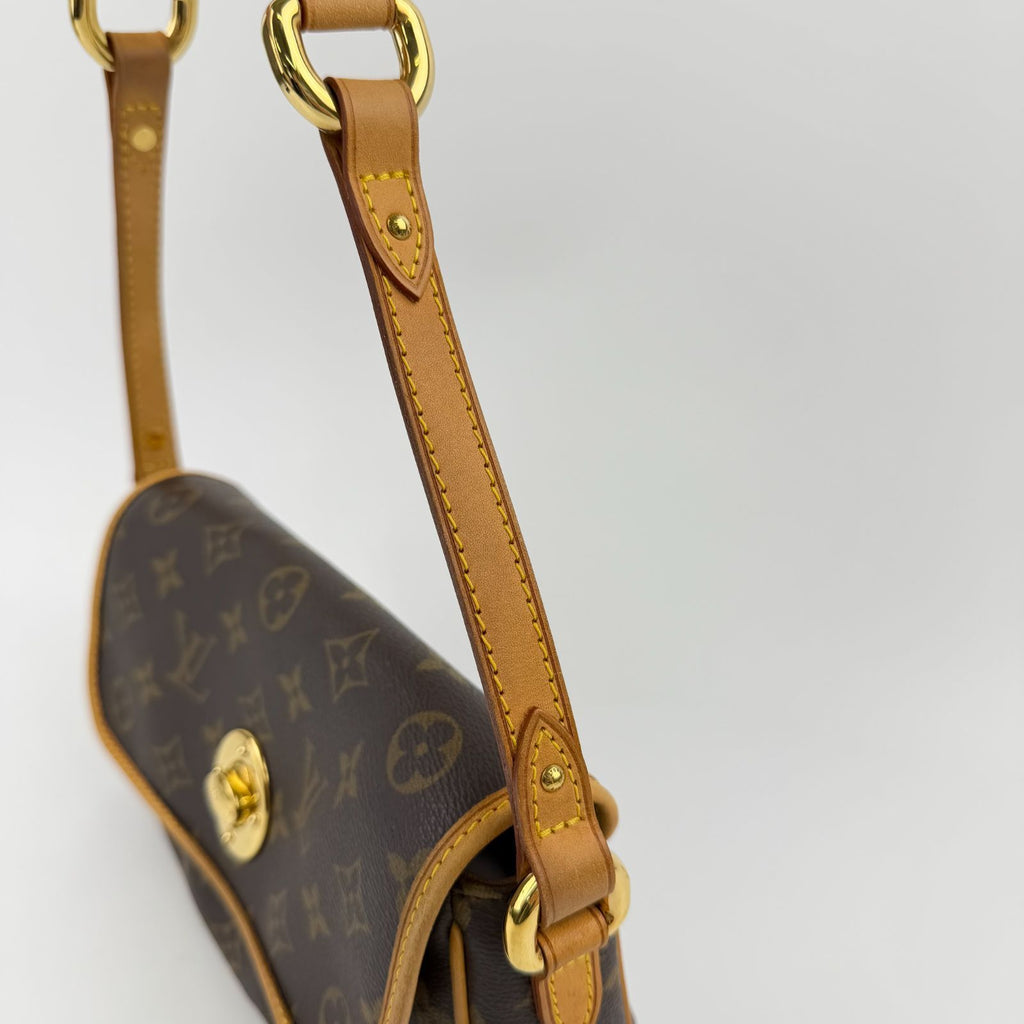Louis Vuitton Tikal PM Shoulder Bag Monogram Canvas Leather Brown Gold Vintage — view 6