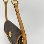 Louis Vuitton Tikal PM Shoulder Bag Monogram Canvas Leather Brown Gold Vintage — view 6