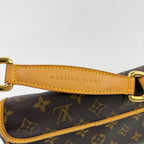 Louis Vuitton Tikal PM Shoulder Bag Monogram Canvas Leather Brown Gold Vintage — view 8