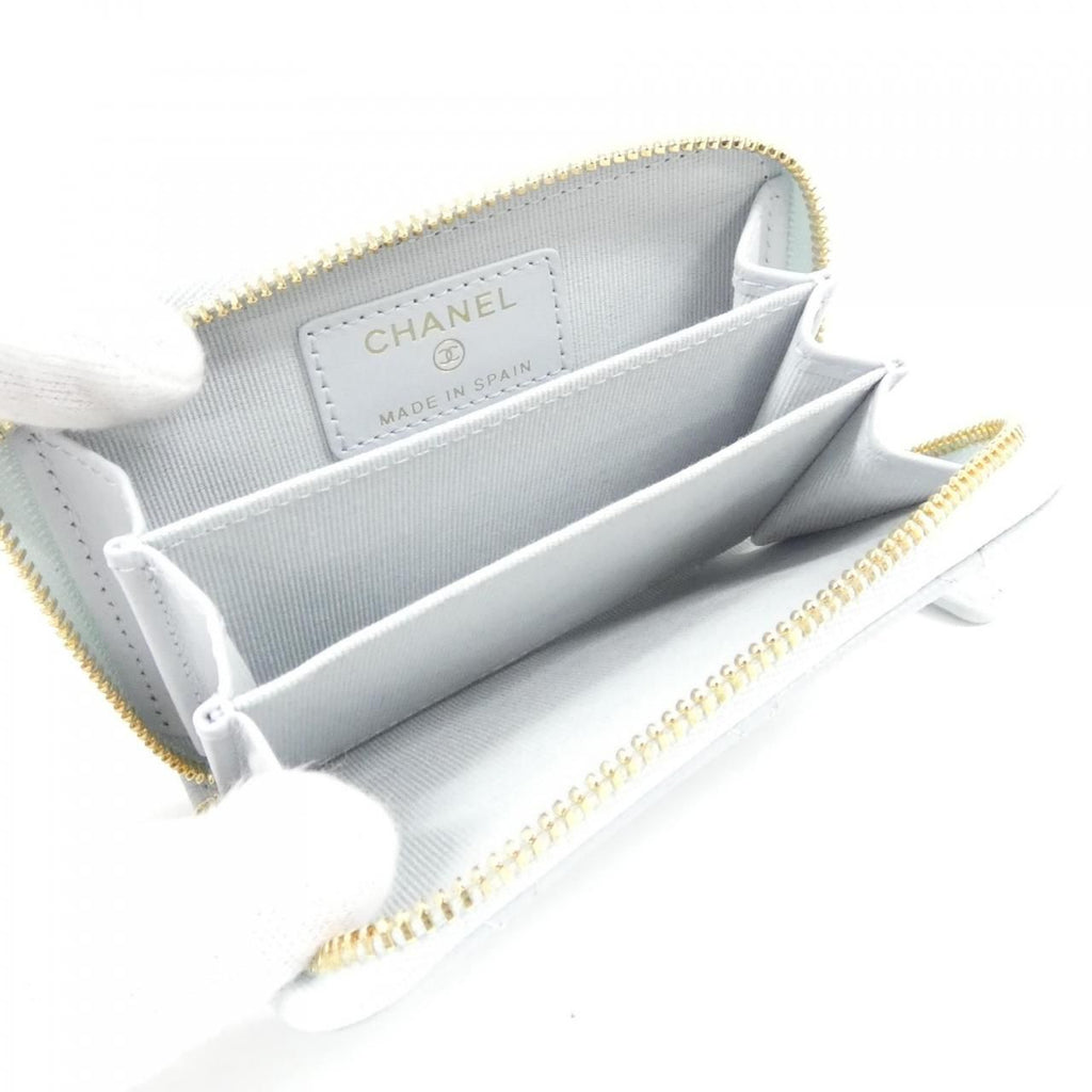 Chanel Coin Case Coin Purse Blue — view 5
