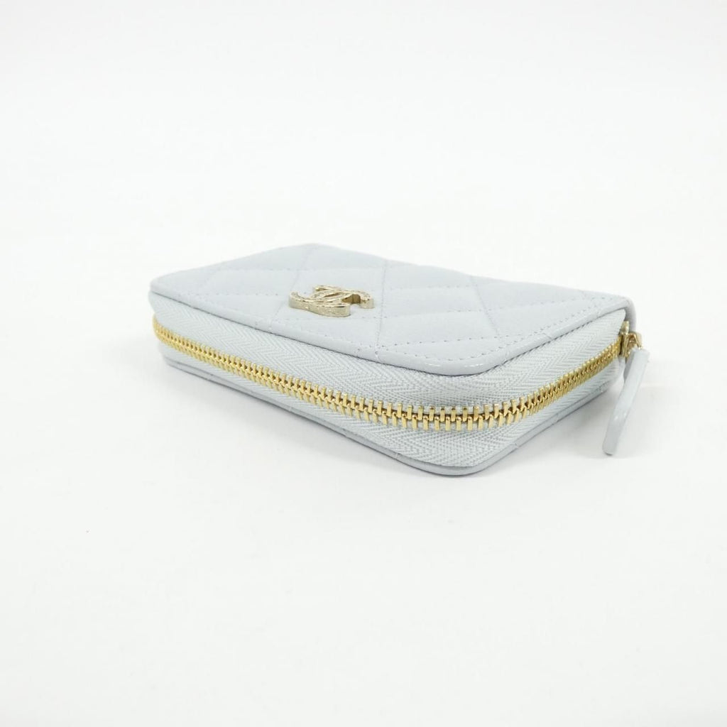 Chanel Coin Case Coin Purse Blue — view 3