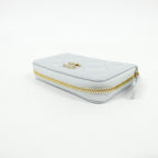 Chanel Coin Case Coin Purse Blue — view 3