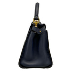 Fendi Handbag Peekaboo Iconic Small Dark Navy Inside Zucca Pattern Leather — view 2