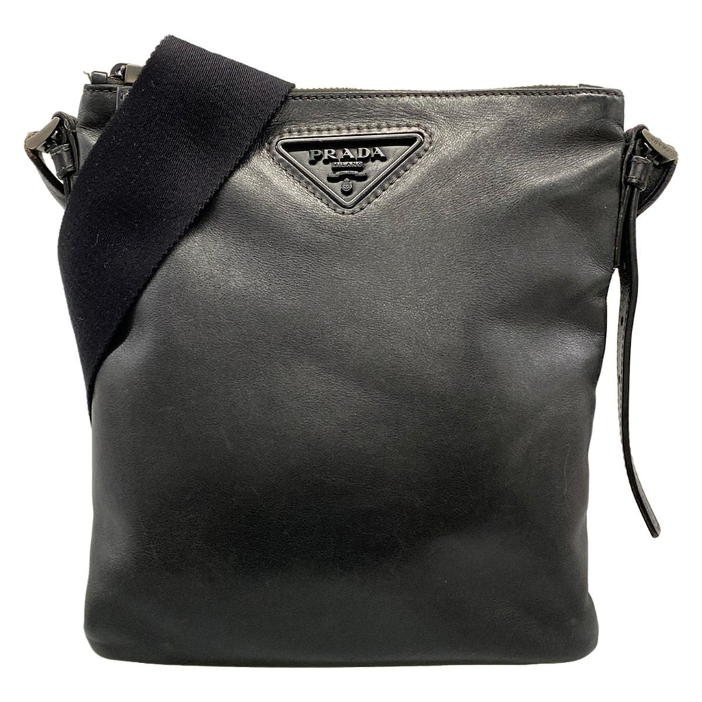 Prada Shoulder Bag Black Leather