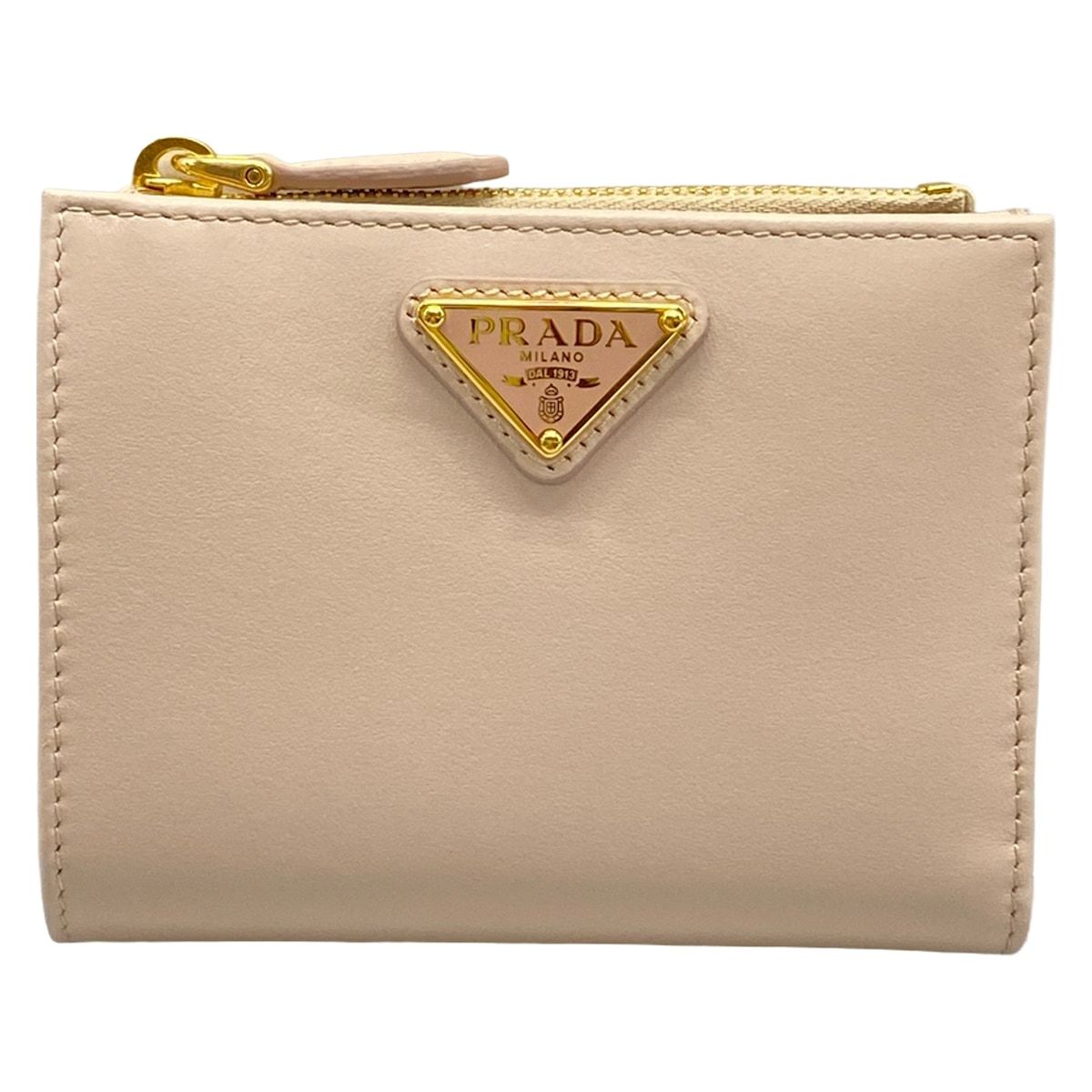 Prada Bifold Wallet Pink Leather