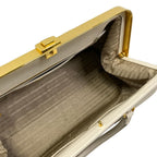 Prada Handbag Ivory Kiss Lock Leather — view 7