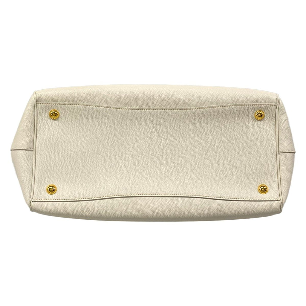 Prada Handbag Ivory Kiss Lock Leather — view 5