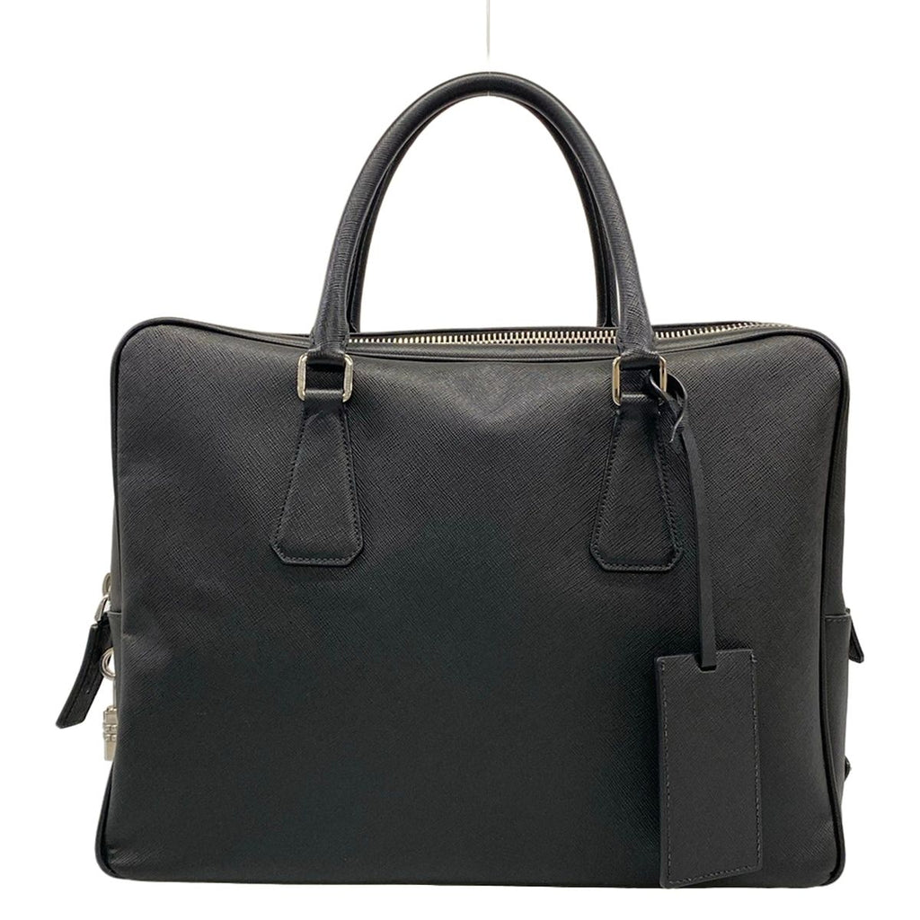 Prada Business Bag Black No Lock Leather