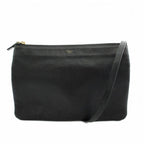 Celine Trio Shoulder Bag Leather Black