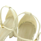 Louis Vuitton Silhouette Line Monogram Denim Strap Sandals Ankle Square — view 5