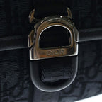 Dior Waist Bag Black Leather Canvas Silver — view 6