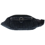 Dior Waist Bag Black Leather Canvas Silver — view 4