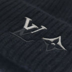 Louis Vuitton Cashmere LV Dual Beanie Knit Hat Black — view 5