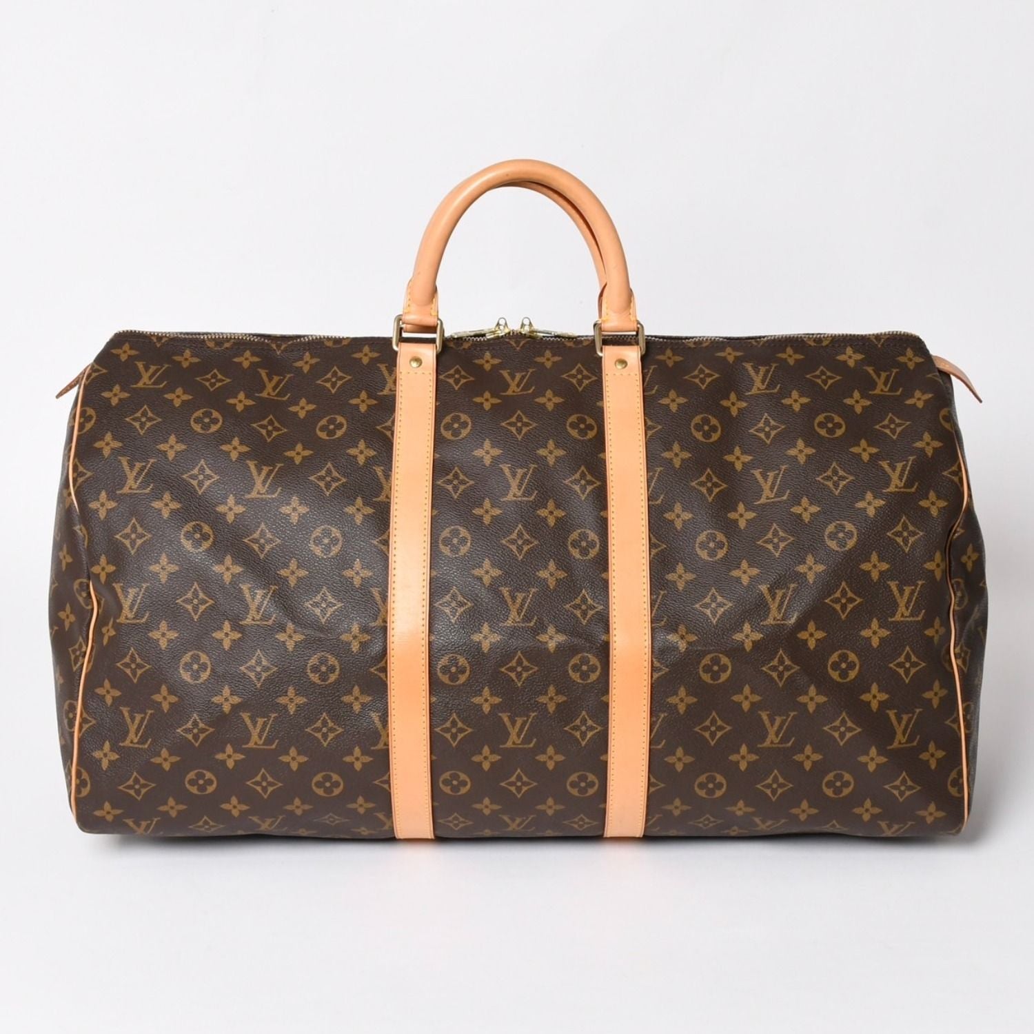 Louis Vuitton Keepall 55 Boston Bag Monogram Brown Gold