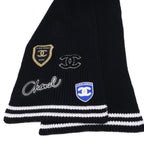 Chanel Cashmere 100 Logo Multi Patch Scarf — view 2