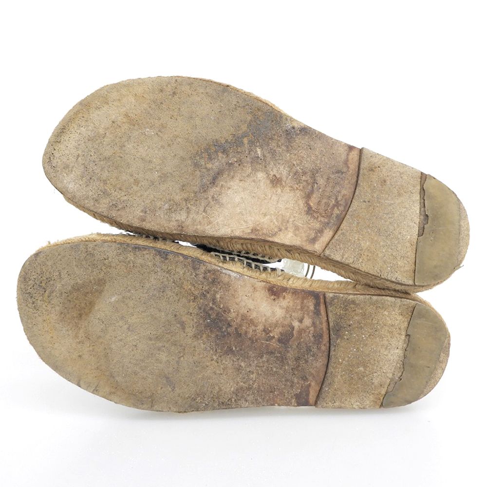 Hermes Leather Espadrilles Antigua Sandals Black Actual — view 2